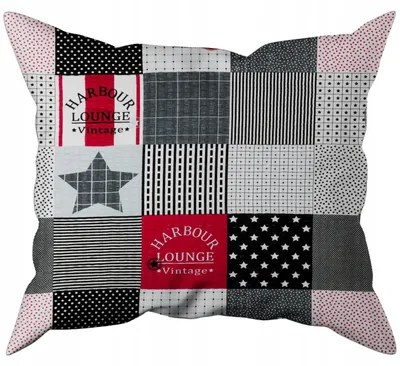 Produktbild von Nyks Kissenbezug Kora 70x80 cm Baumwolle Patchwork 190red