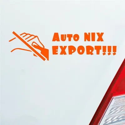 Produktbild von Auto Aufkleber Auto nix Export Verkauf Scheibe 12x3 cm Orange Sticker Heckscheibenaufkleber