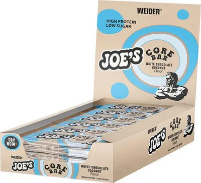 Image de Weider Joe's Core Bar - 12 Riegel a 45 g Chocolat blanc noix de coco