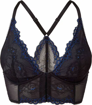 Obrázek produktu pro Gossard Krajková podprsenka s kosticemi a zapínáním vpředu do V Černá/ Elektrická 70 D
