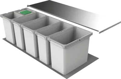 Zdjęcie produktu dla Naber Cox® Box 350 S/1200-6, pojemnik na odpady do istniejących szuflad, z pokrywą organiczną