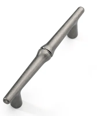 10 Möbelgriffe, antik Nickel, 96 mm Lochabstand, Zinklegierung