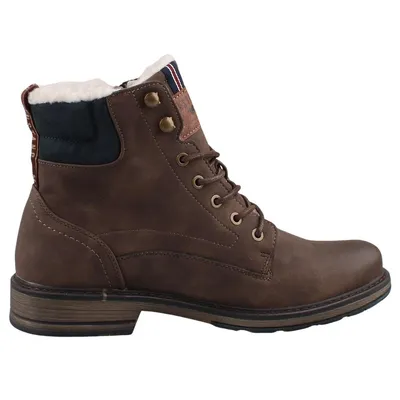Produktbild von Mustang Veterschoenen Hoog  Veterschoenen Hoog - donkerbruin - Maat 41