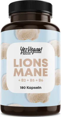 Produktbild von YesVegan® Lions Mane Hericium 1500 mg Gehirn Fokus 180 Kapseln