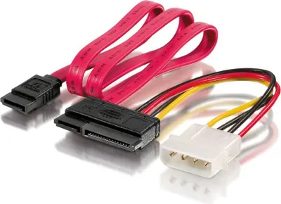 Zdjęcie produktu dla Equip 112054, 0,65 m, Molex (4-pin), SATA 15-pin, Męska, Prosty, Prosty