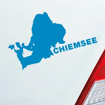 Produktbild von Auto Aufkleber Chiemsee See Deutschland Urlaub 10x6 cm Hellblau Sticker Heckscheibenaufkleber