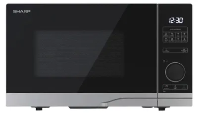 Produktbild von SHARP YC-PS234AE-S Mikrowelle, 10 Leistungsstufen, 23 Liter, halbdigitale Steuerung, silber