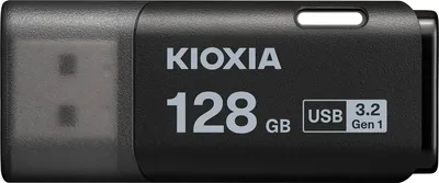 Zdjęcie produktu dla Kioxia LU301K128GG4, 128 GB, USB Typu-A, 3.2 Gen 1 (3.1 Gen 1), Pokrywka, 8 g, Czarny