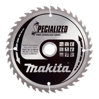 Produktbild von Makita SPECIALIZED Sägeblatt 165x20 - 40Z