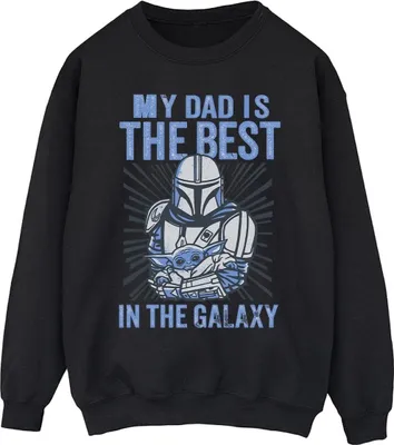 Produktbild von Star Wars - "Mandalorian Best Dad" Sweatshirt für Herren BI46760 (S) (Schwarz)