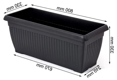 Produktbild von Riesiger Balkonkasten Blumenkasten 80 x 33 cm 44 Liter Blumentopf anthrazit