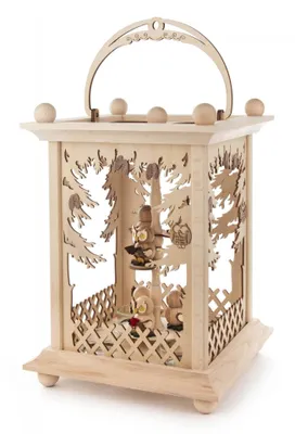 Obrázok produktu pre Pyramídový lampáš so sovami, na 4 čajové sviečky ŠxVxH 220x300x220mm NOVINKA