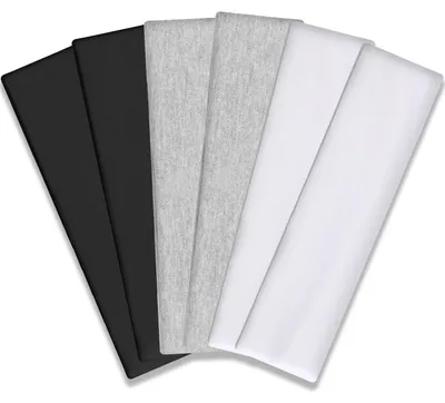 Produktbild von Sport-Haarbande für Damen – 6 Stück, Schwarz, Weiß und Grau
