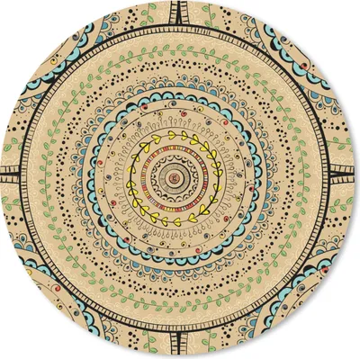 Produktbild von MuchoWow® Mauspad Mousepad Kreise - Muster - Südamerika 20x20 cm - Mousepads - Maus Mat - Pad - Mausunterlage - Schreibtischmatte