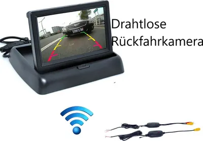 Produktbild von Auto Funk Kabellos 170° Rückfahrkamera Mit 5" LCD Monitor für PKW Bus Nachtsicht