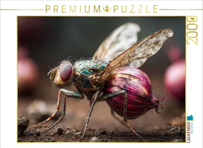Produktbild von CALVENDO Puzzle Zwiebelfliege | 2000 Teile Lege-Größe 90x67cm Foto-Puzzle für glückliche Stunden