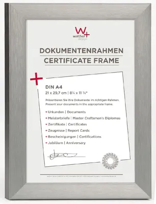 Produktbild von Walther AL130D, Single picture frame, Silber, Aluminium, 21 x 29,7 cm