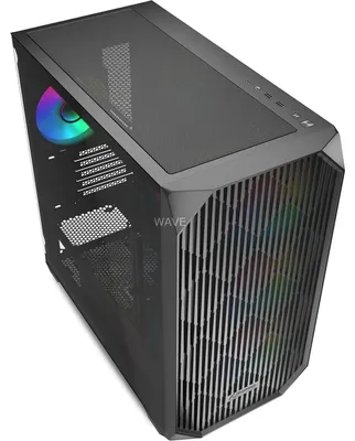 Produktbild von Sharkoon MK3 RGB, Micro Tower, PC, Schwarz, micro ATX, Mini-ITX, Multi, Taschenlüfter