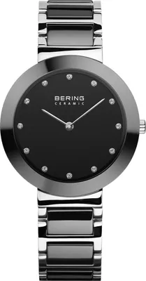 Produktbild von Bering Damen Armbanduhr Ceramic 34 mm Armband Edelstahlband mit Keramikelementen 11434-742
