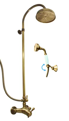 Produktbild von copy of SEINA Standduschsäule mit RAV Chrom Handbrause SLEZAK
