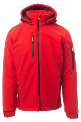 Produktbild von Mivaro Herren Winterjacke in Rot - Softshelljacke mit abnehmbarer Kapuze - gefütterte Jacke - wasserdicht und winddicht, Stehkragen, Regular Fit, Größen S bis 5XL
