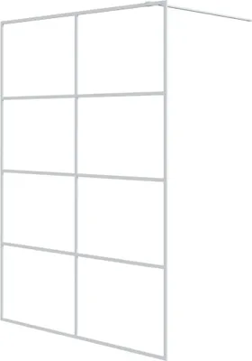 Produktbild von Duschwand für Begehbare Dusche Weiß 140x195 cm ESG-Klarglas