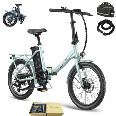 Produktbild von E-Bike klapprad 20" 155 - 195 cm Rostfreie Aluminiumlegierung 36 V 18,2 Ah 655,2 Wh bis zu 150 - 190 km 7 Gang Wasserdicht IPX4, Grün