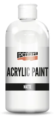 Produktbild von Matte Acrylfarbe Pentart 500 ml - Weiß
