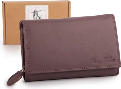 Produktbild von Money Maker Große Damen Portemonnaie aus weichem echtleder mauve violet