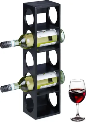 Produktbild von Bambus-Weinregal, schwarz