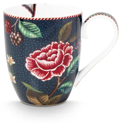Produktbild von Pip Studio Henkelbecher Berry Blues Flower Blue (XL)
