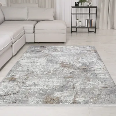 Produktbild von Abstrakter klassischer Wollteppich in beige Größe - 160 x 230 cm