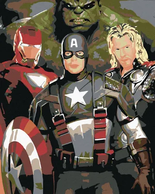 Produktbild von Diamondi - Diamond painting - AVENGERS, 40X50 cm, ohne Keilrahmen