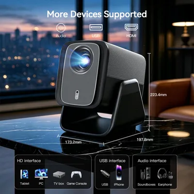 Immagine prodotto di Proiettore Beamer Android 14 - 1000 lumen ANSI - Risoluzione 1080P