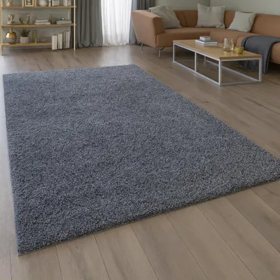 Immagine prodotto di Tappeto Shaggy grigio per soggiorno e camera da letto – morbido e avvolgente, dall’aspetto elegante – Dimensioni: 120 x 170 cm
