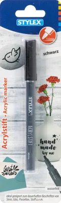 Produktbild von Stylex 32821 Acrylstift schwarz wasserfest