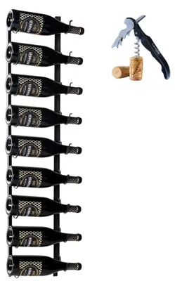 Produktbild von Lendo Online Weinregal zur Wandmontage 9 Flaschen Schwarz