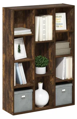 Bücherregal 11 Würfel, offene Fächer, Bernsteinkiefer