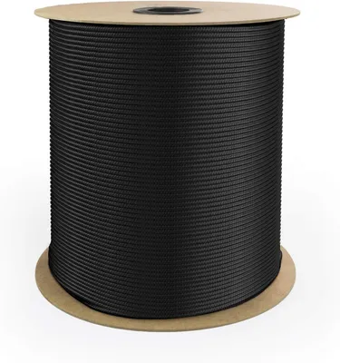 Produktbild von – 8mm – 100m – SCHWARZ – Traglast bis 750 kg Flechtleine Textilseil Schnur Rope Kordel Kunststoffseil geflochten