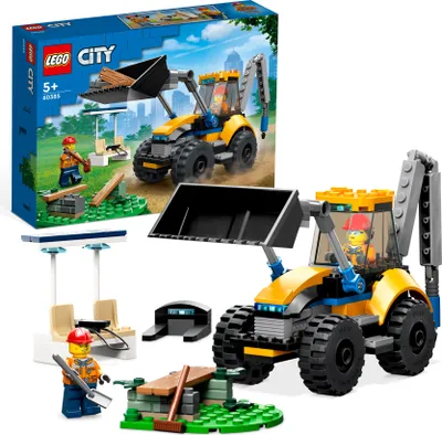 Produktbild von LEGO 60385 City Radlader Baufahrzeug, Bagger-Spielzeug für Kinder als Lernspielzeug mit Minifiguren, Baufahrzeug-Geschenk zum Geburtstag ab 5 Jahren
