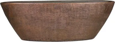 Produktbild von INNA-Glas Schiffchen Keramik Schale Agape mit Maserung, Kupfer, 68x19x24cm - Deko Schale