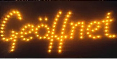 Produktbild von LED Schild GEoeFFNET Warmweiss