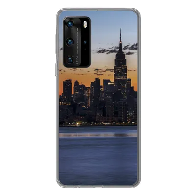 Produktbild von MuchoWow® Handyhülle Schutzhülle Hülle für Huawei P40 Pro New York - Skyline - Amerika Silikon Softcase Handy Hülle - Schutz