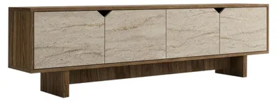Image de Meuble TV en bois "istemi" 180 x 30 x 50 cm - Noyer