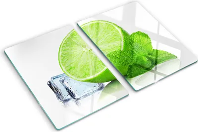 Imagen del producto de Cubierta para placa de cocina – Cubierta para placa de inducción – Placa de vidrio protectora – 2 unidades de 40x52 cm – Placas de vidrio protectoras para cocina – Vidrio templado – Limonada con hielo