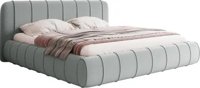 Produktbild von MIRJAN24 Polsterbett Slim XI, Dopellbett mit Bettkasten, Leistenlattenrost aus Holz (Farbe: Paros 05, Größe: 180x200 cm)