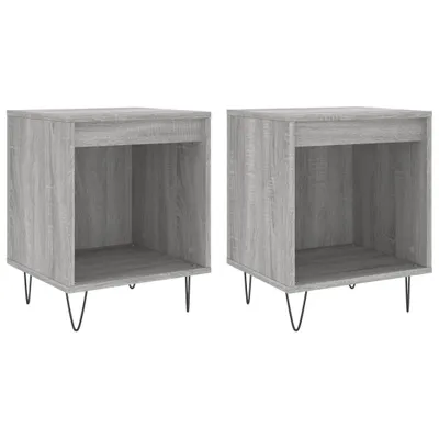 Produktbild von "2026 MODERNE"Nachttisch 2er Set, für Schlafzimmer - elegantes Design - Nachtkommode - Grau Sonoma 40x35x50cm Holzwerkstoff - Nachttische & -schränke NeuMöbel562359