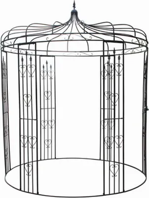 Produktbild von Dehner Pavillon Heart, Rosenpavillon, ca. 271 x 232 x 232 cm, Metall, schwarz