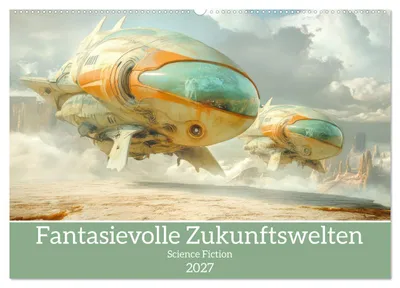 Produktbild von Fantasievolle Zukunftswelten - Science Fiction (Wandkalender 2027 DIN A2 quer), CALVENDO Monatskalender