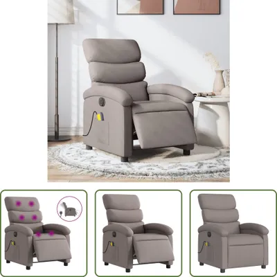 Immagine prodotto di The Living Store Sedia Massaggiante Elettrica Tessuto Taupe
